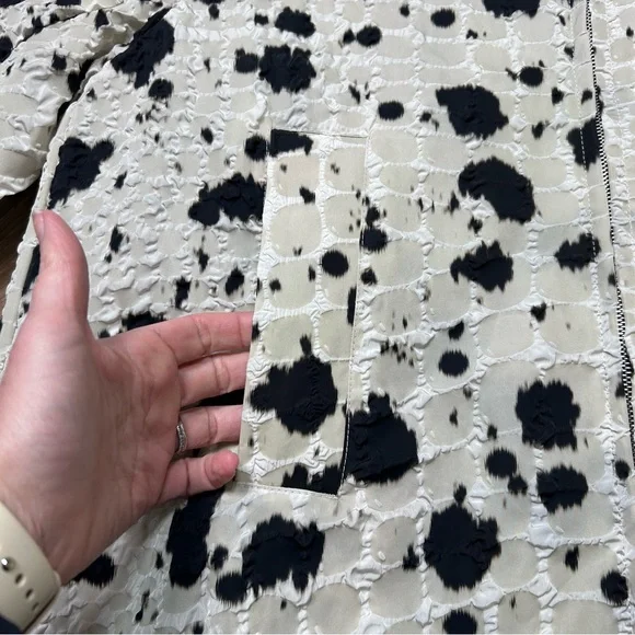 Dries Van Noten hooded animal print cloque coat size XS Fall 2022 jacket luxury - Picture 6 of 9